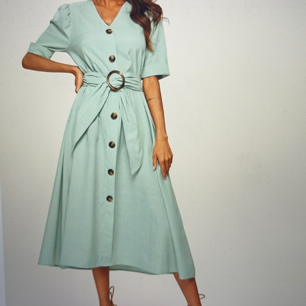 Mint green dress